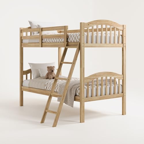 Twin Over Twin Bunk Bed with Ladder