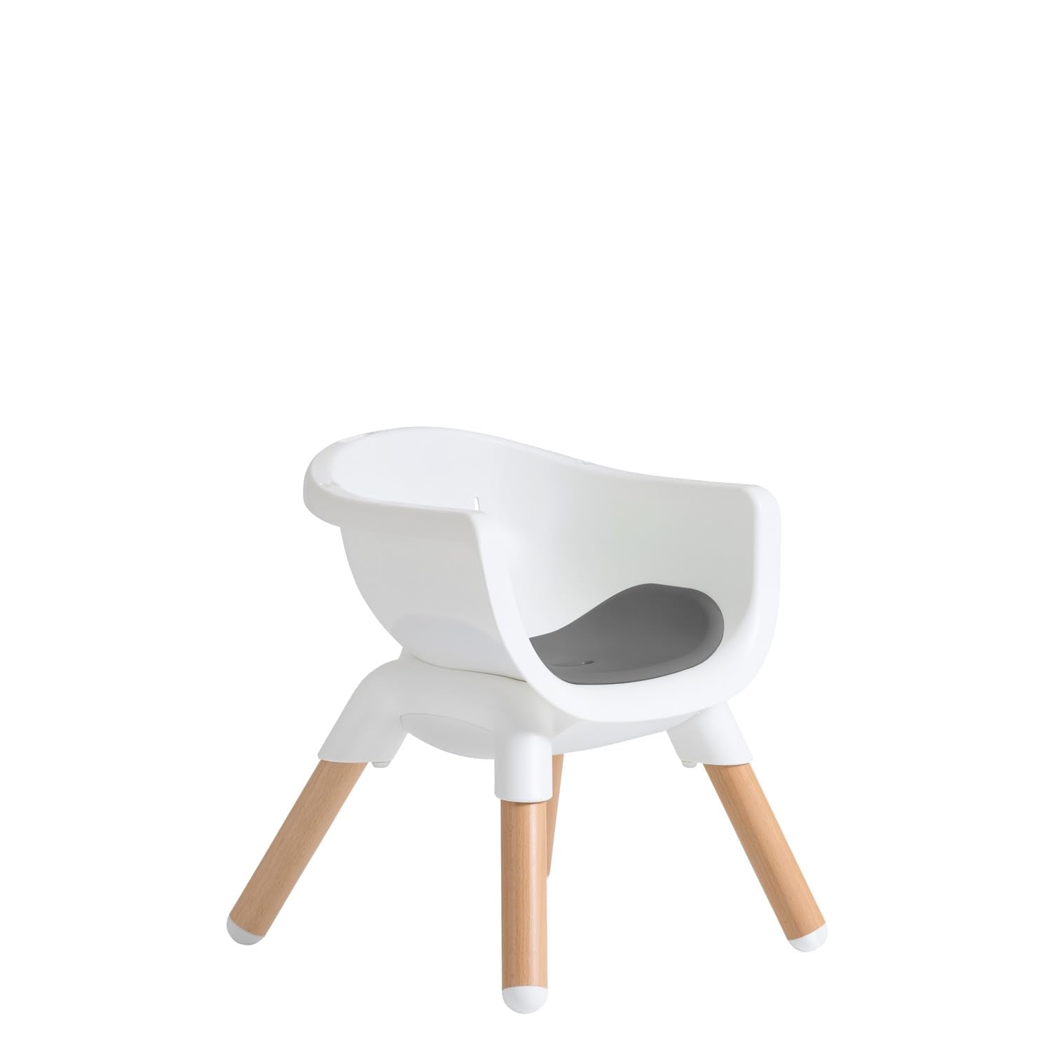 Multi-Mode Wooden High Chair with European Beech Wood and Convertible Design