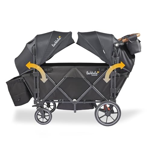 Caravan V3 Stroller, 2-Seater Kids Wagon, 207 lb Capacity, Byron Black
