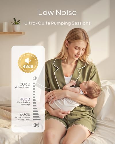 Hands-Free Breast Pump, Wearable Breastfeeding Pump 4 Modes