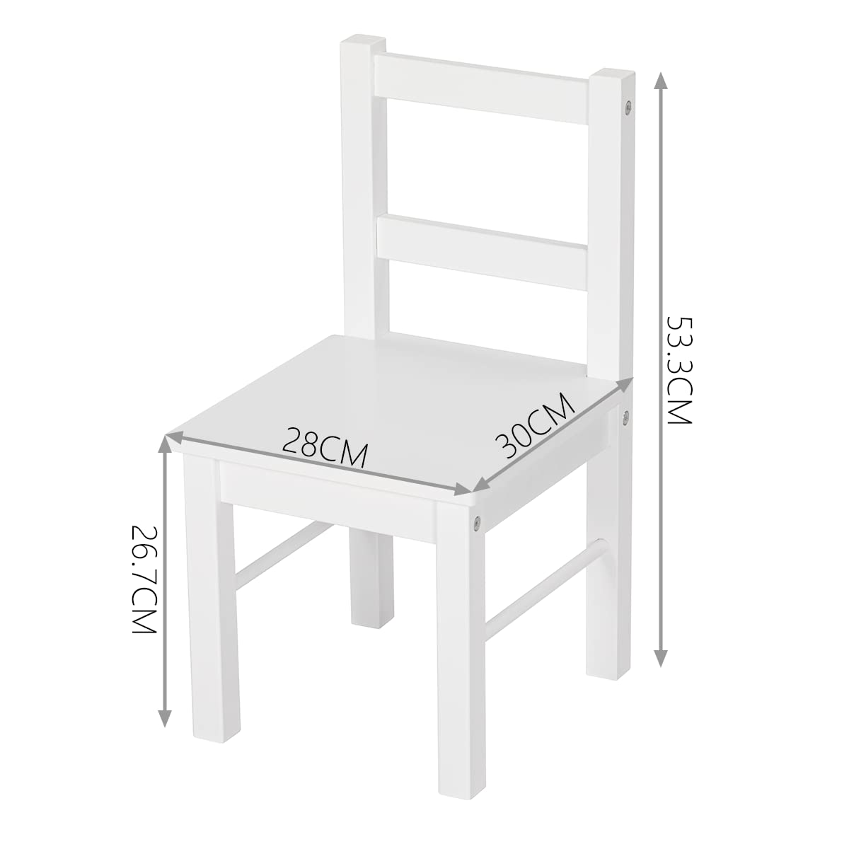 Wooden Kids Chair Set of 2 for Toddlers
