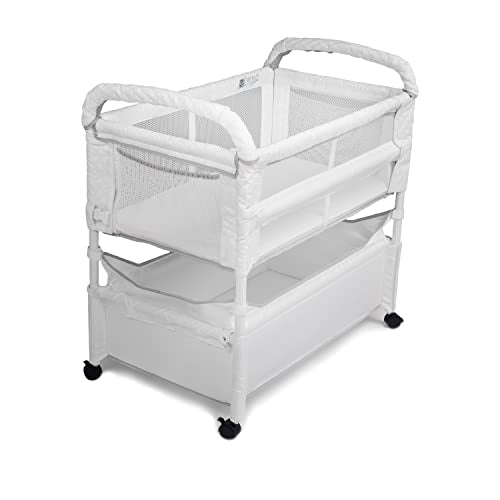 Clear-Vue Co-Sleeper Bedside Bassinet Featuring Clear Mesh