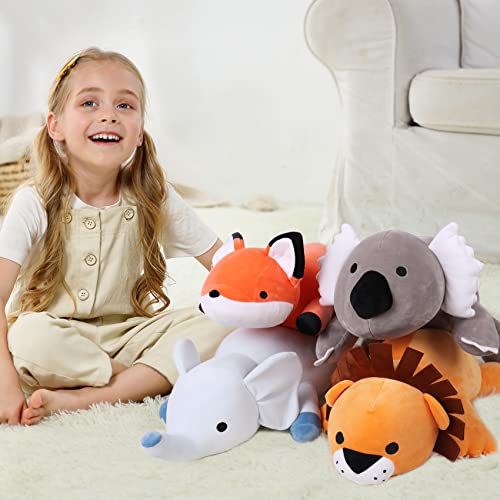 4.2lbs Elephant Weighted Stuffed Animals 24", Giant Weighted Elephant Plush Animal