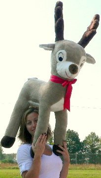 Giant Stuffed Reindeer 4 Feet Tall Large Christmas Plush Animal