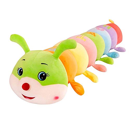 Multicolor Caterpillar Stuffed Animal Big Hugging Pillow Cute Plush Soft Pillow Doll