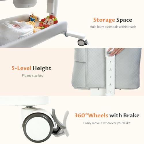 Electric Rocking Bassinet with Bedside Sleeper