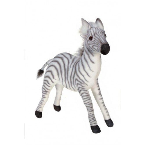Set of 2 Black and White Handcrafted Plush Baby Zebra Stuffed Animals 110.50"