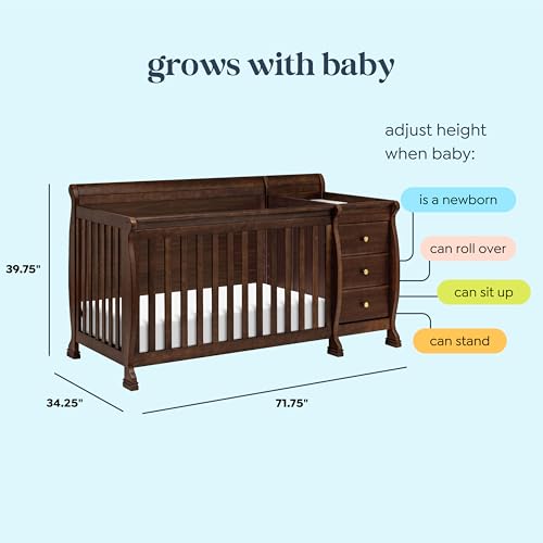 4-in-1 Convertible Crib with Changing Table