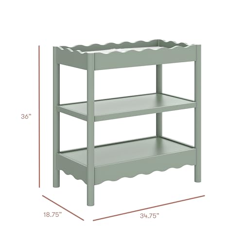 Modern Changing Table with Shelves