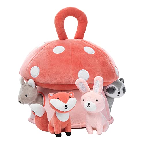 Interactive Plush Mushroom House with Stuffed Animal Toys