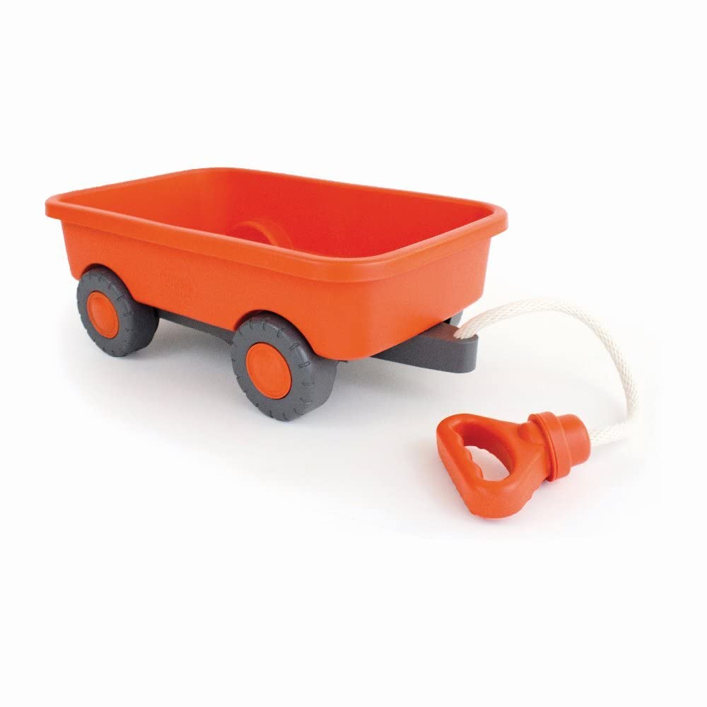 Wagon, Orange - Pretend Play, Motor Skills, Kids Outdoor Toy Vehicle. No BPA