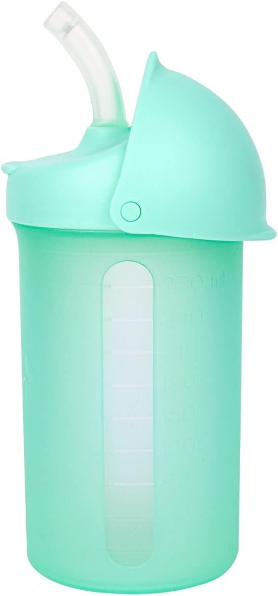 Swig Insulated Silicone Straw Sippy Cup - Flip Top Spill Proof Toddler Straw Cups