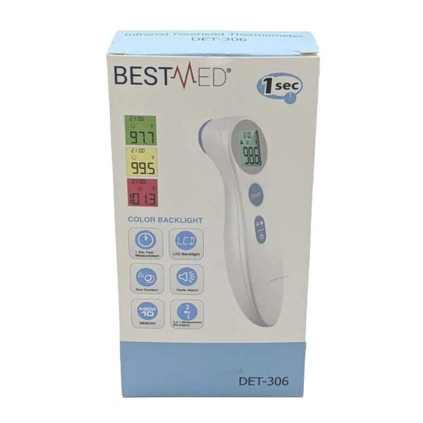 1 Second Reading Infrared Thermometer for Children & Adults | Forehead DET-306
