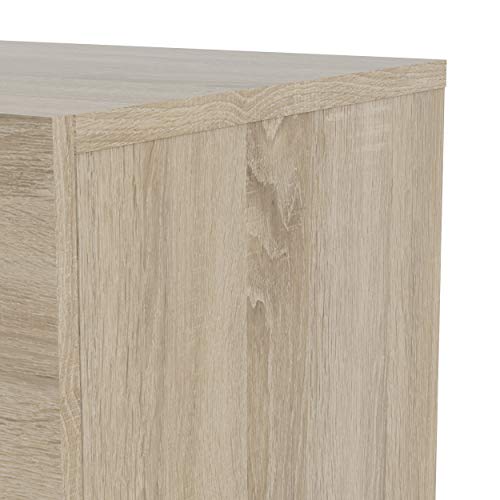 2 Drawer Nightstand with Modern Silver Handles