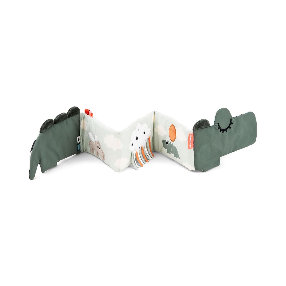 Tummy Time Activity Toy with Fold-Out Soft Book Croco Green