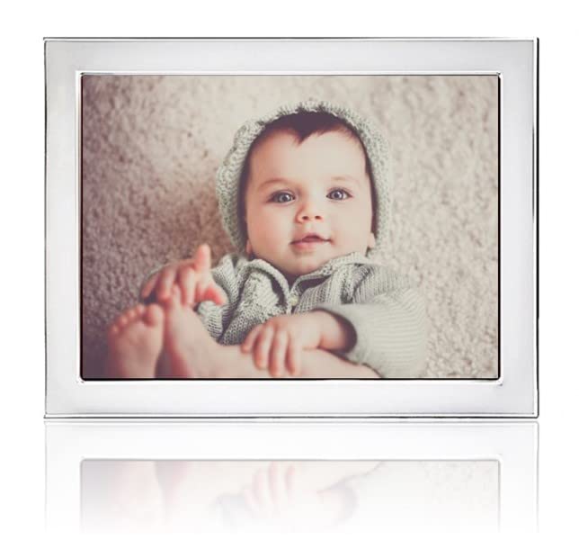 Sterling Silver Picture Frame, Oxford 5x7 Picture Frame, Tarnish Resistant