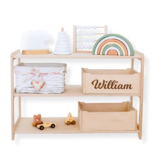 Small Toy Shelf + Corner Toy Shelf, Wooden Shelf, Kids Bookcase