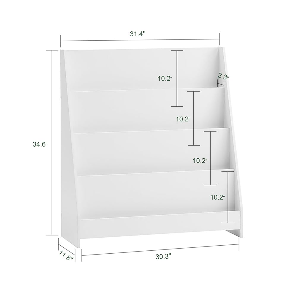 4-Tier Montessori Bookshelf for Kids