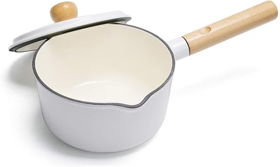 Non-Stick Baby Food Supplement Pot, Small Enamel Milk Pan for Porridge