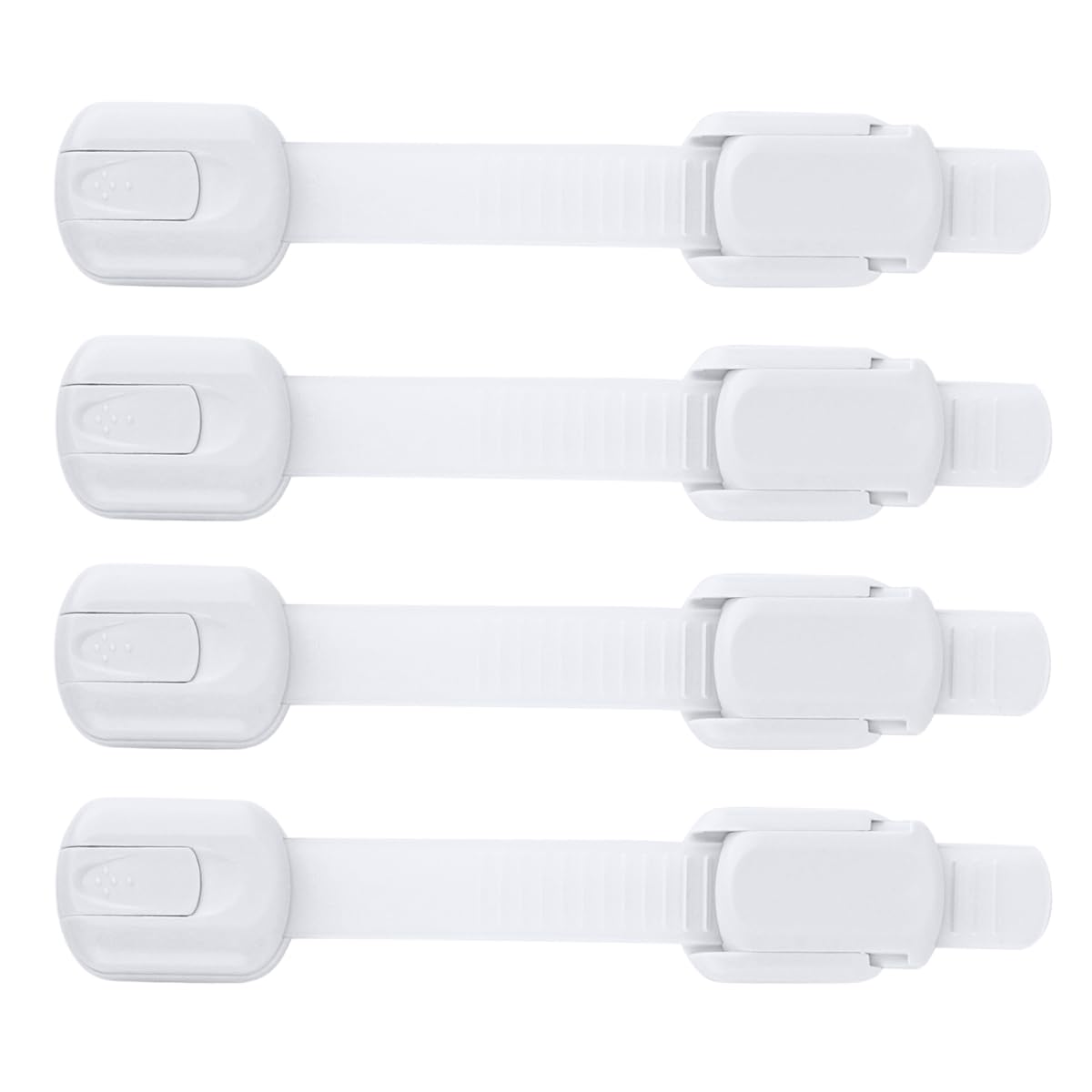 Child Safety Strap Locks (4 Pack) Baby Proof Cabinets, Drawers, Fridge