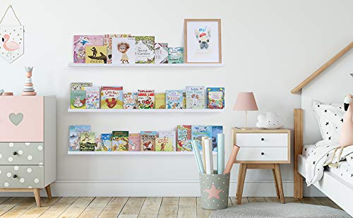 Denver White Floating Shelves for Kids Room Decor