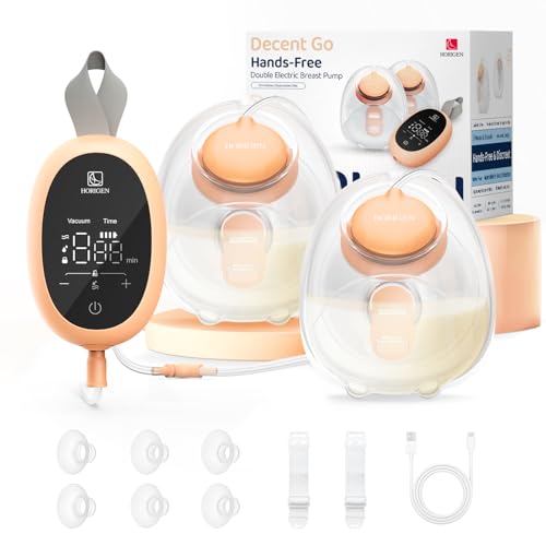 Upgraded Wearable Hands Free Breast Pump: D6 Portable Low Noise