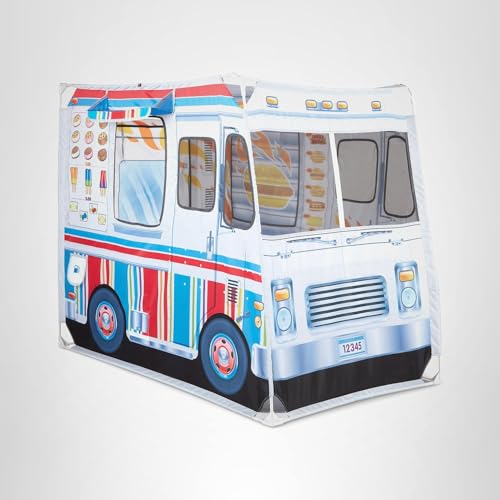 Double-Sided Food Truck Play Tent for Kids