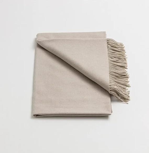 Lincove Pure Cashmere-Merino Wool Blanket - Warm & Soft Throw Blanket - 74"x55" Comfortable and Cozy Throw Blankets for Couch, Sofa, or Chair - Lightweight and Classic Throws - Sapphire