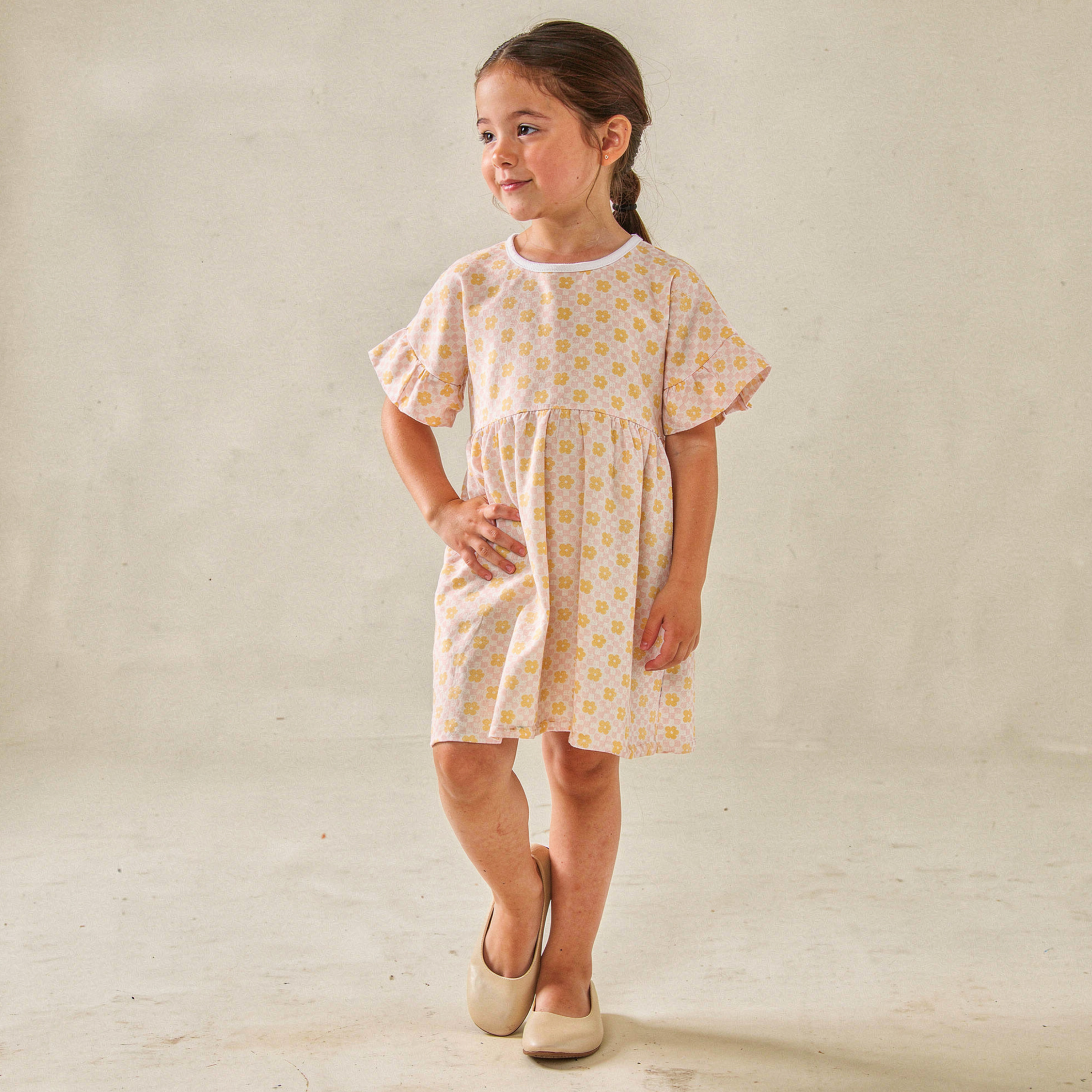 Organic Dolman Sleeve Dress - Pop Floral