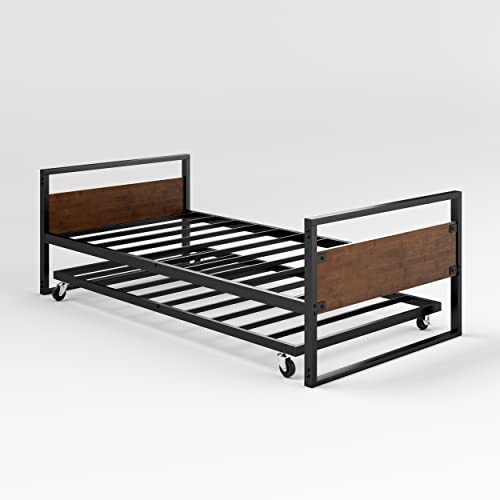 Bamboo Metal Daybed with Trundle Twin Size