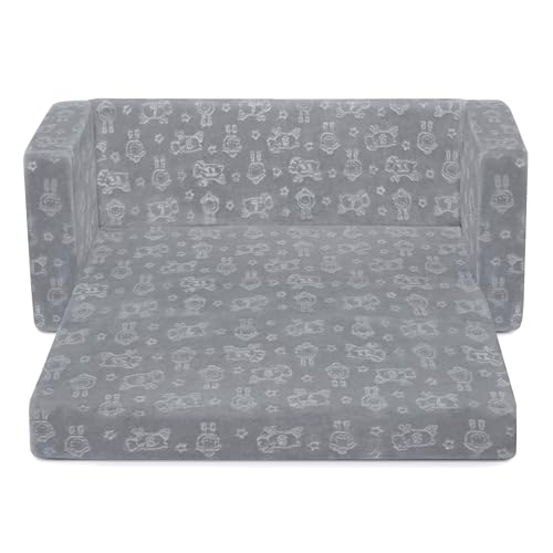 Convertible Kids Sofa Sleeper with Washable Cover