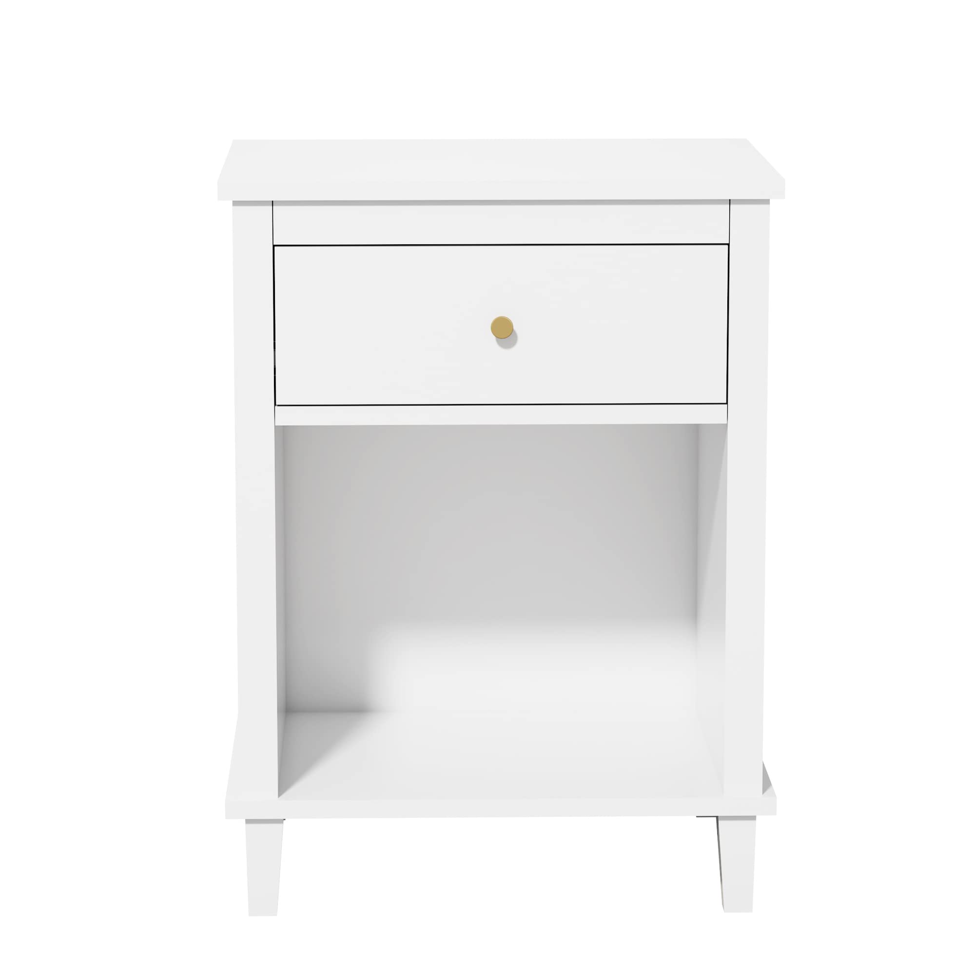 Kids Nightstand with Drawer and Storage Shelf