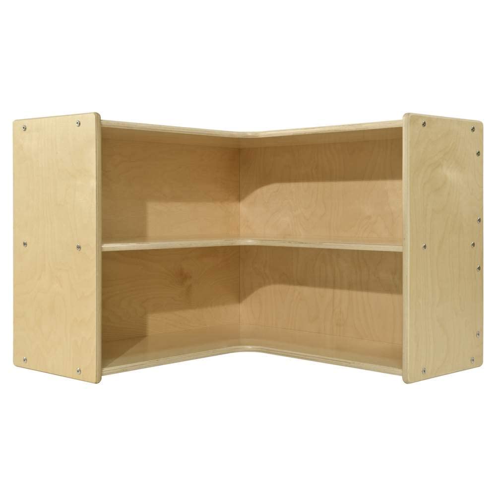 Bookshelf with Storage Compartment, 2 Corner Display Shelves