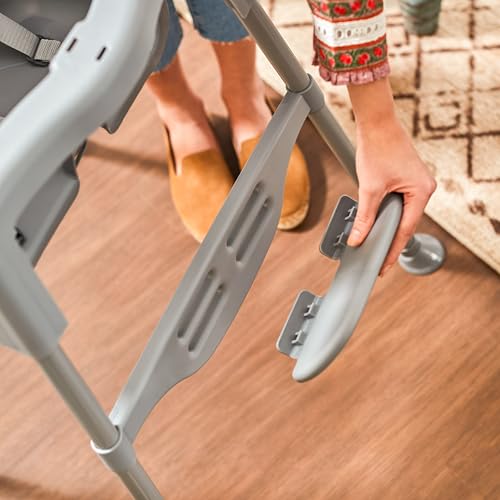 Lightweight Portable High Chair with Adjustable Tray and Footrest