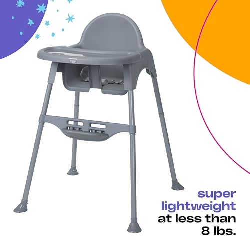 Lightweight Portable High Chair with Adjustable Tray and Footrest