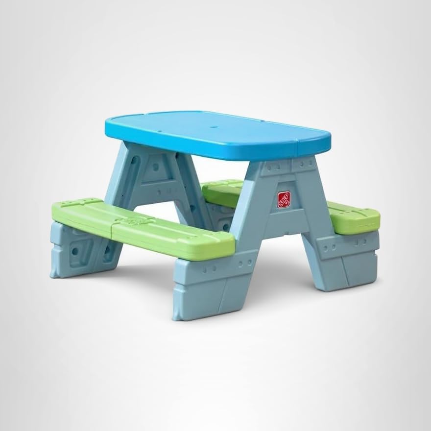 Kids Picnic Table with Umbrella for Outdoor Indoor Use