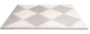 Interlocking Foam Floor Tiles, 70" x 56", Playspot, Grey/Cream