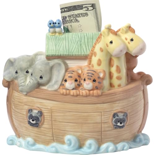 Noah's Ark Porcelain Baby Piggy Bank