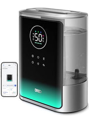 8L Smart Humidifiers for Bedroom 600ft², 80H Runtime Warm&Cool Supersized Mist