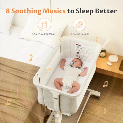Electric Rocking Bassinet with Bedside Sleeper