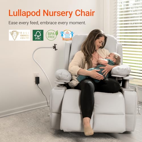 Electric Rocking Glider Recliner Chair for Nursery with Adjustable Armrests