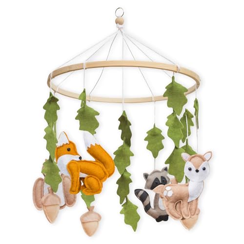 Baby Mobile for Crib - Forest Animal Nursery Mobiles - Gender Neutral Baby Nursery Decor