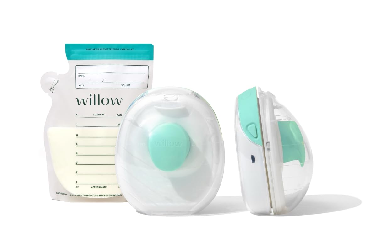 Go Double Hands Free Breast Pump w/Milk Storage Bags for Freezer and Fridge