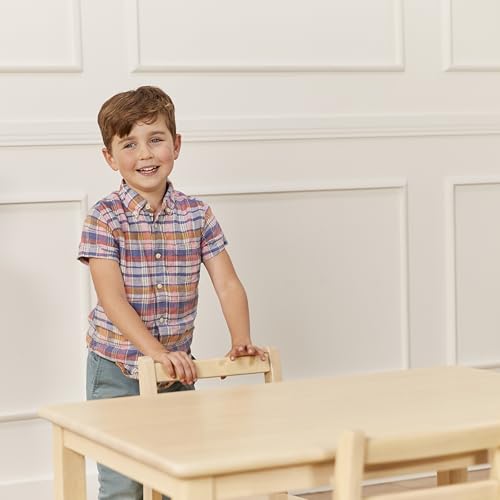 Rectangular Hardwood Table and Chair Set for Kids
