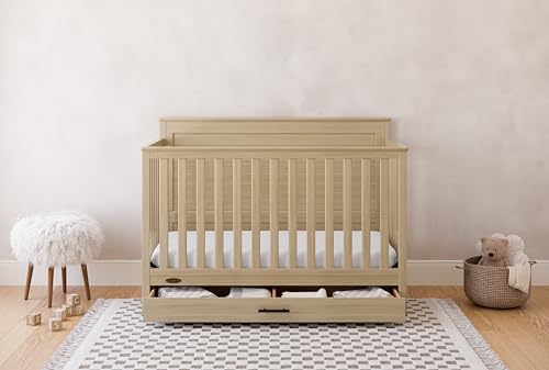 5-in-1 Convertible Crib with Storage Drawer