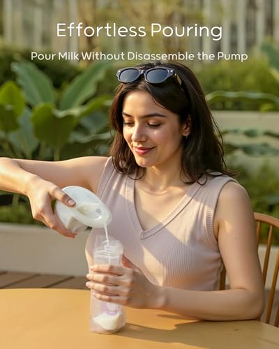 Hands-Free Breast Pump, Wearable Breastfeeding Pump 4 Modes
