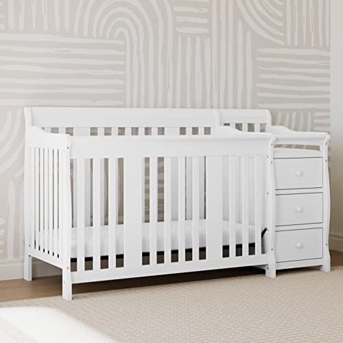 5-in-1 Convertible Crib with Changing Table