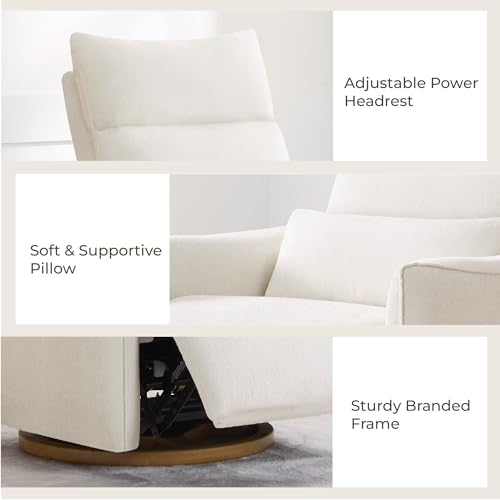 Power Nursery Glider Recliner with Adjustable Headrest