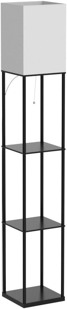 Modern Floor Lamp with Storage Shelves