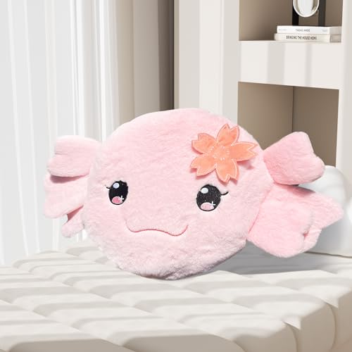 Stuffed Animal, Pink, 19.6", Soft Cuddly Microwavable